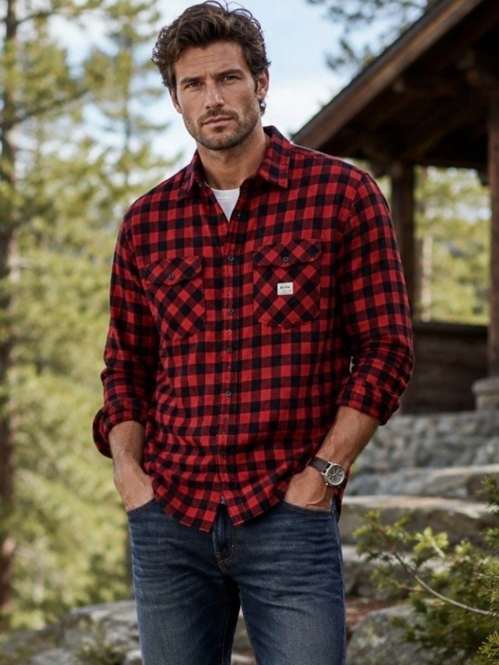 Ralph Lauren Denim & Supply men’s M Flannel Buffalo Plaid Long Sleeve Shirt